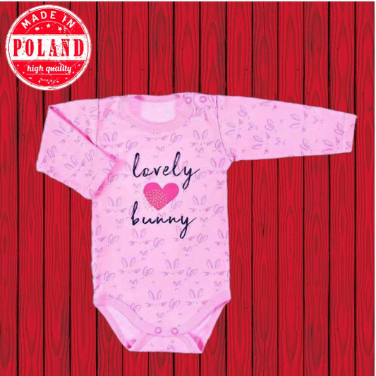 Baby Sleepsuit with Long Sleeve - Lovely Bunny