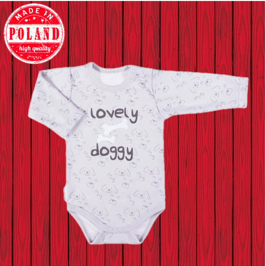 Baby Bodysuit with Long Sleeve - Lovely Doggy